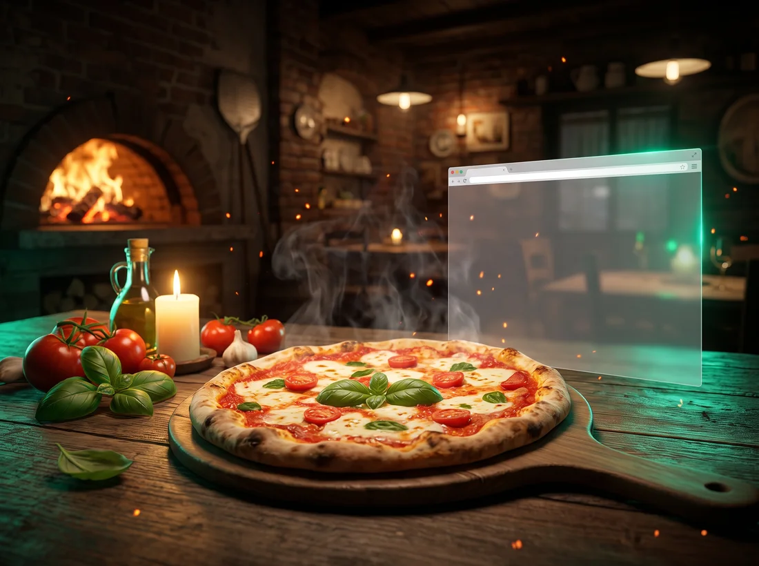 Ristoranti e pizzerie: siti web e negozi online — Menu, orari e tavoli a portata di dito
